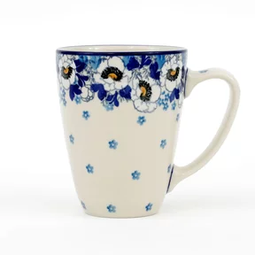 Kubek ceramiczny D05 0,3l <br> 2222X Biało-niebieskie anemony